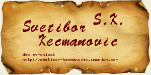 Svetibor Kecmanović vizit kartica